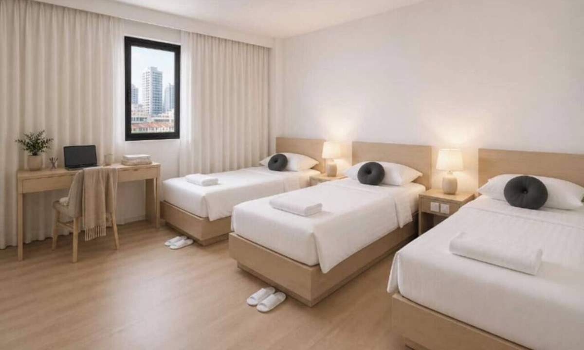 Jalan Besar Hotel | Triple Room 3 Beds @ Rochor Hotel SG​