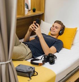 Single Bed in Dormitory Room